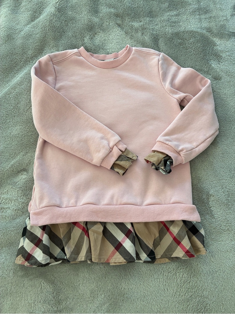 Burberry Pink Sweatshirt with Signature Check Trim
